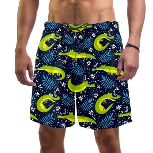 Swim shorts homme crocodile au séchage rapide pour piscine et plage