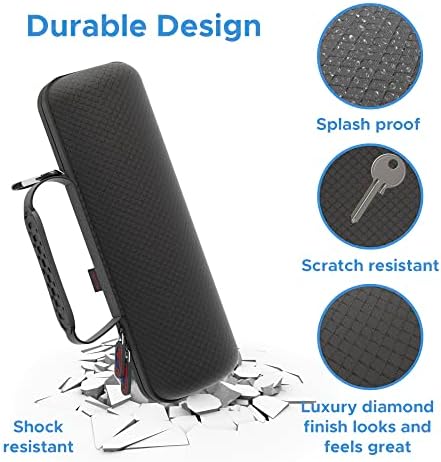 Digicharge Twardy futerał do JBL Flip 7, Flip 6, Flip Essential 2, Flip 5 4 3 / JBL Tuner 2 / Ultimate Ears Boom 3 2 przenośna bezprzewodowa torba na głośnik Bluetooth