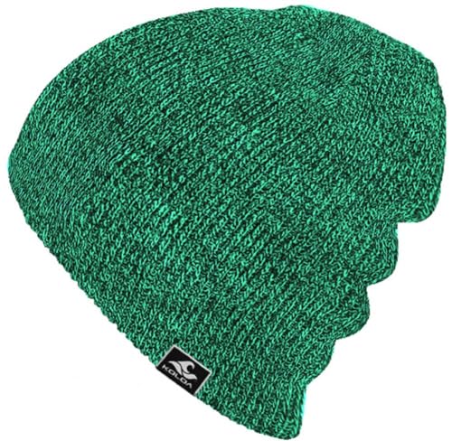 Joe's USA Koloa Surf Co. Original Soft & Cozy Beanies - Green/BlackHeather