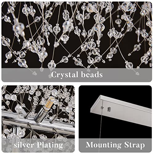 KJLARS Modern Chrome Crystal Firework Chandelier Linear Lighting Fixtures by KJLARS - Used condition - Image 6