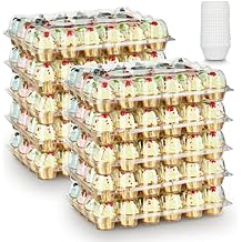 Gencywe 24 Pack x 10 Sets Stackable Cupcake Carrier Holders with 240 Pack Cupcake Liners, Plastic Cupcake Boxes Holders for 24 Cupcakes, High Tall Dome Lid Cupcake Containers, Clear Cupcake Trays