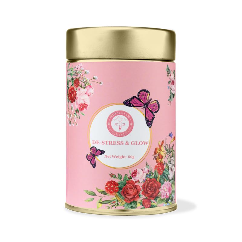 Image of Himalayan Firefly Pure Rose Rhododendron Tea | Caffeine Free Herbal Loose Leaf Flower Infusion | Botanical Blend For Daily Beverage Preparation | Floral Drink Collection | 50g