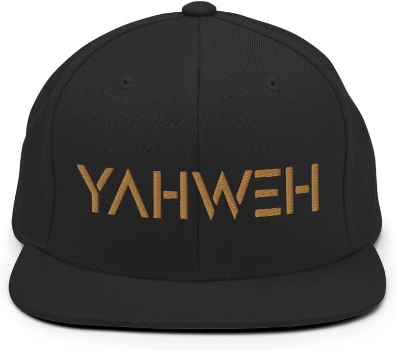 Yahweh Embroidered Snapback Hat, Christian Faith Jesus God Hat