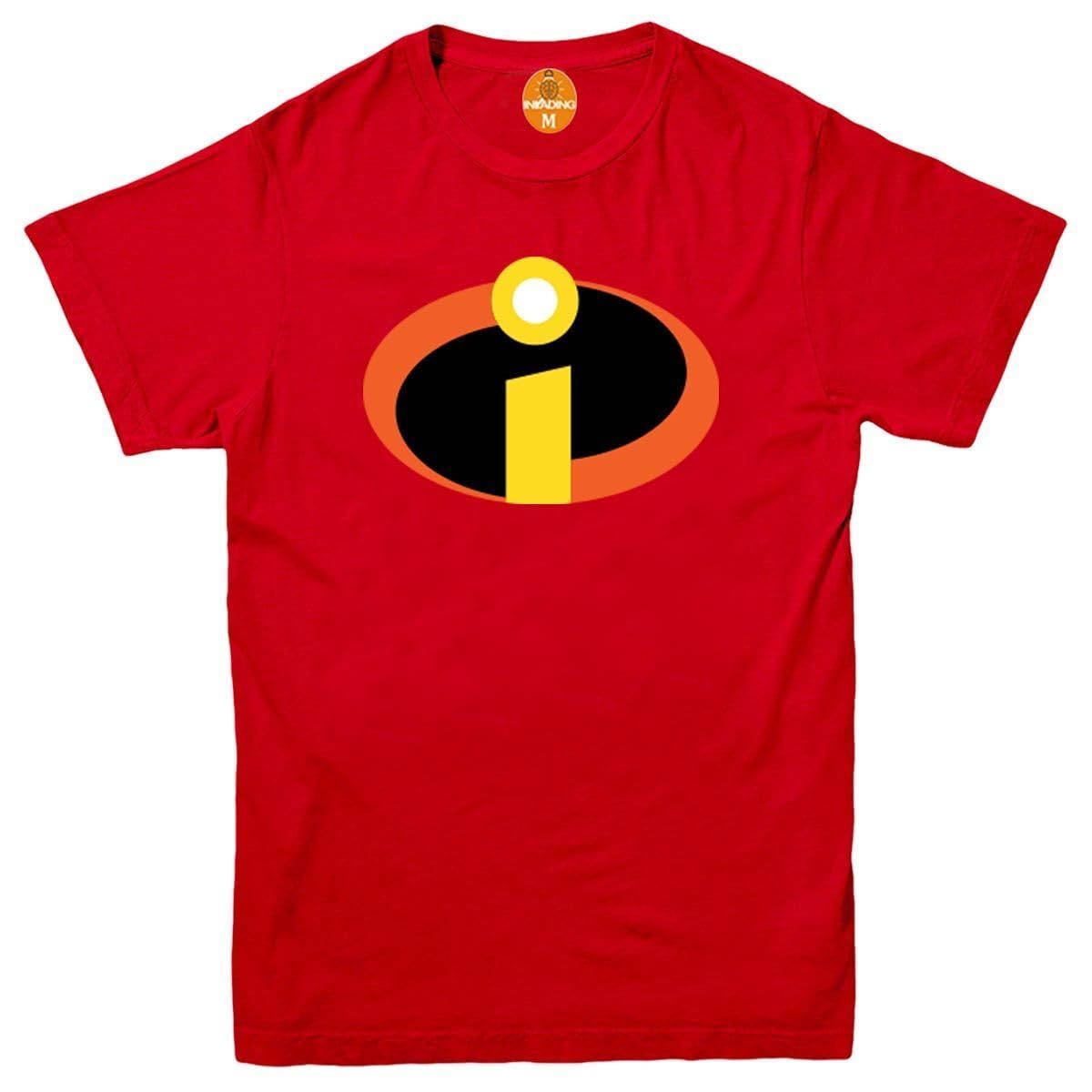 The Incredibles Superhero Movie Symbol Logo T-Shirt: Disney Pixar Funny Joke Birthday Gift for Unisex Kids and Adults (UK, Alpha, XXL, Red)