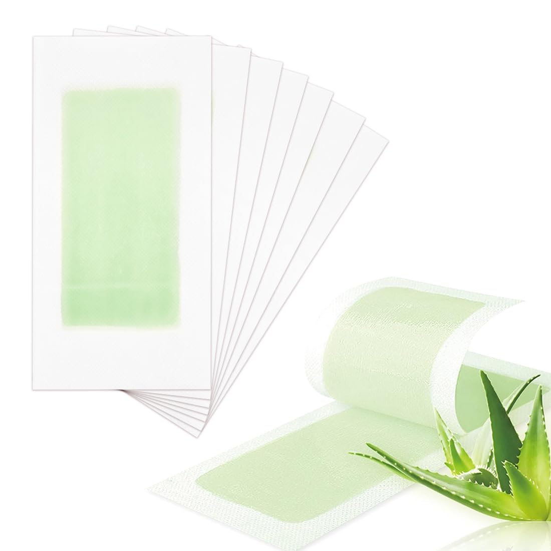 WeddHuis 20 Pcs Tiras de Cera para Cejas Bandas de Cera Frías Tiras de Depilación Faciales Bandas de Cejas de Cera Moldeadoras Listas para Usar para Mujer Hogar Viaje, Doble Cara
