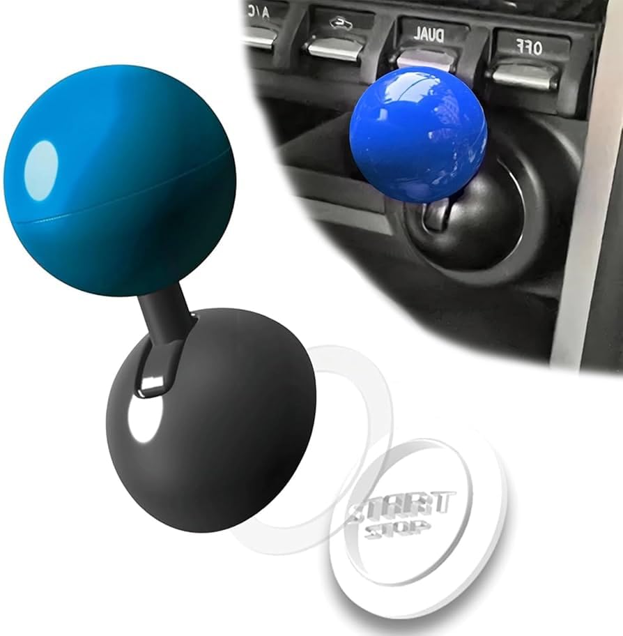 HVG TRADERS Car Push to Start Button Rocker, Car Engine Start Stop Button Joystick, Full Ball-bar Rocker Car One Button (1, Blue)-image-27
