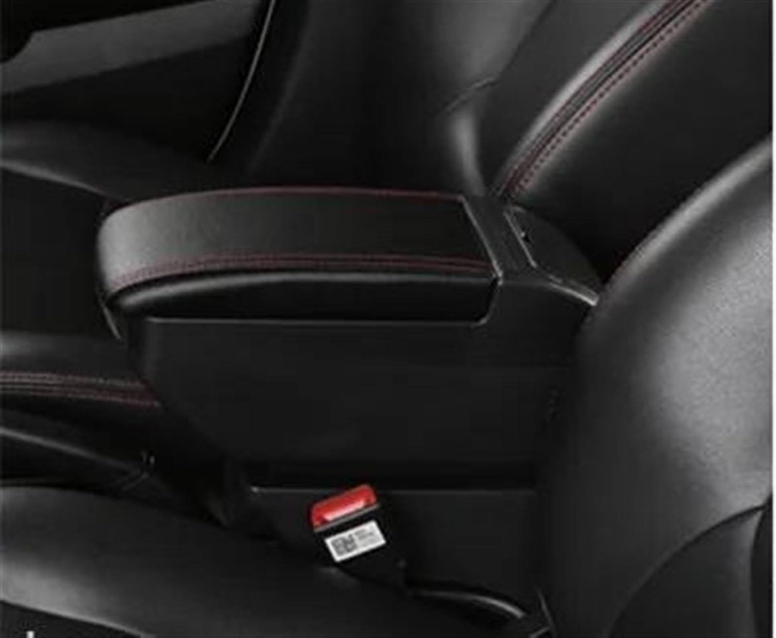 2005-2024 Scatola Bracciolo Con Supporto Multifunzionale Accessori Per La Modifica Degli Interni Dell'auto Cuscino In PU Per Swift Consolle centrale(F Black Red No USB)