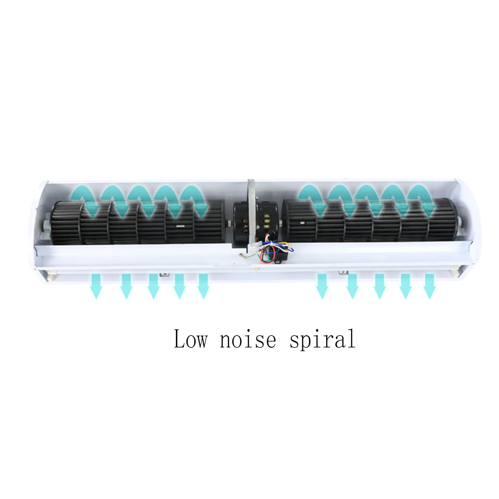 Gewerblicher Wand-Luftschleier, Türventilator für den Innenbereich, einfache Installation, 150 cm, 2 Geschwindigkeitsstufen per Knopfdruck, Weiß – 120 cm, 120 cm,120cm