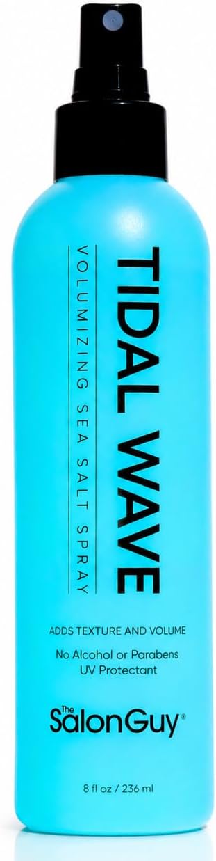 THESALONGUY Tidal Wave Sea Salt Spray for Hair – Volumizing & Texturizing Beach Wave Spray for Men & Women | Matte Finish, Light Hold, Alcohol-Free | All Hair Types | 8 oz