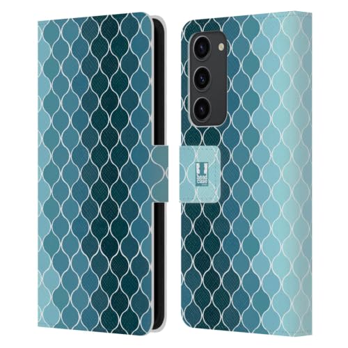 Funda de cuero tipo libro Samsung Galaxy S23+ 5G carcasa protectora Ombré Azul Head Case