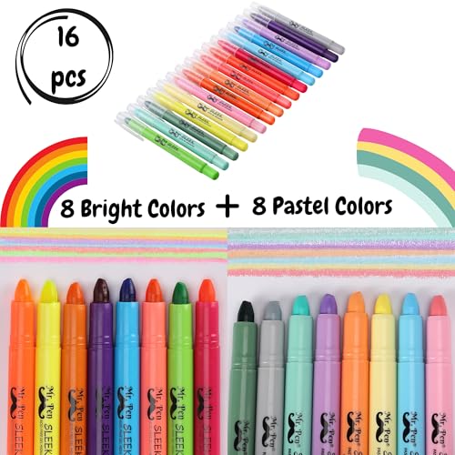Image of Mr. Pen- No Bleed Gel Highlighters, Assorted Colors, 16 Pack | Bible Highlighters and Pens No Bleed, Bible Markers for Study, Journaling, School Supplies and Accessories