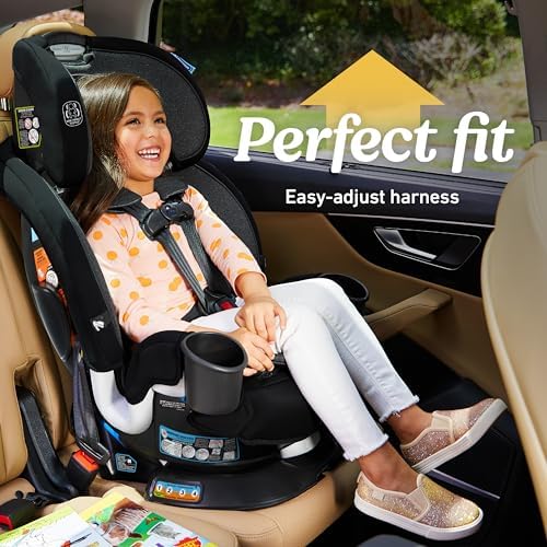 Graco Turn2Me 3-in-1 Rotating Convertible Car Seat, Cambridge, Rear-Facing Rotation Only, Forward-Facing Mode, Highback Booster Up to 100 lbs, Adjustable Headrest & Harness, Steel Reinforced Frame - 5