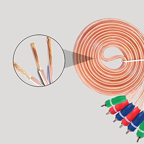 Image of MX RCA Cable 2RCA Male to 2RCA Stereo Audio Cable Gold Plated Adapter Dual Shielded for Home Theater Amplifier Hi-Fi System Car Sound Speaker PARENT (3 rca male to 3 rca male, 5 METER)