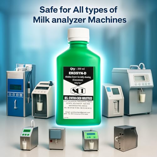 Image of Milk analyzer cleaning solution 200 ml each (pack of 3 : 3 Daily) | Gaurenteed results | Safe for All parts of Machine | For All Analyser machines - Ekomilk, Akashganga, Essae, Lactoscan.