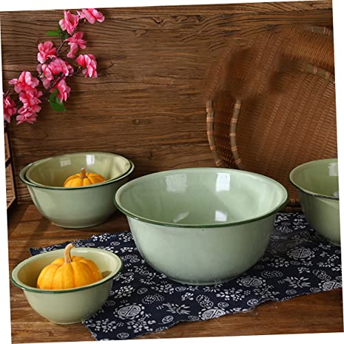 4 piezas tazones esmaltados multiusos para cocina miniatura 2