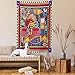 Lunarable Mexican Tapestry, Culture Pattern Colorful Artwork Abstract Snake in Vivid Folk Style, Fabric Wall Hanging Decor for Bedroom Living Room Dorm, 30