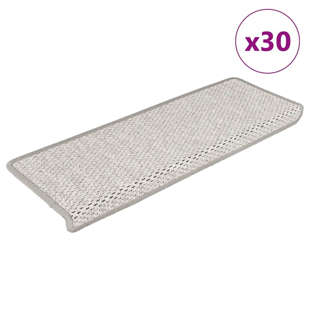 Dywaniki samoprzylepne o wyglądzie sizalu, 30 sztuk, 65x21x4 cm, Platina