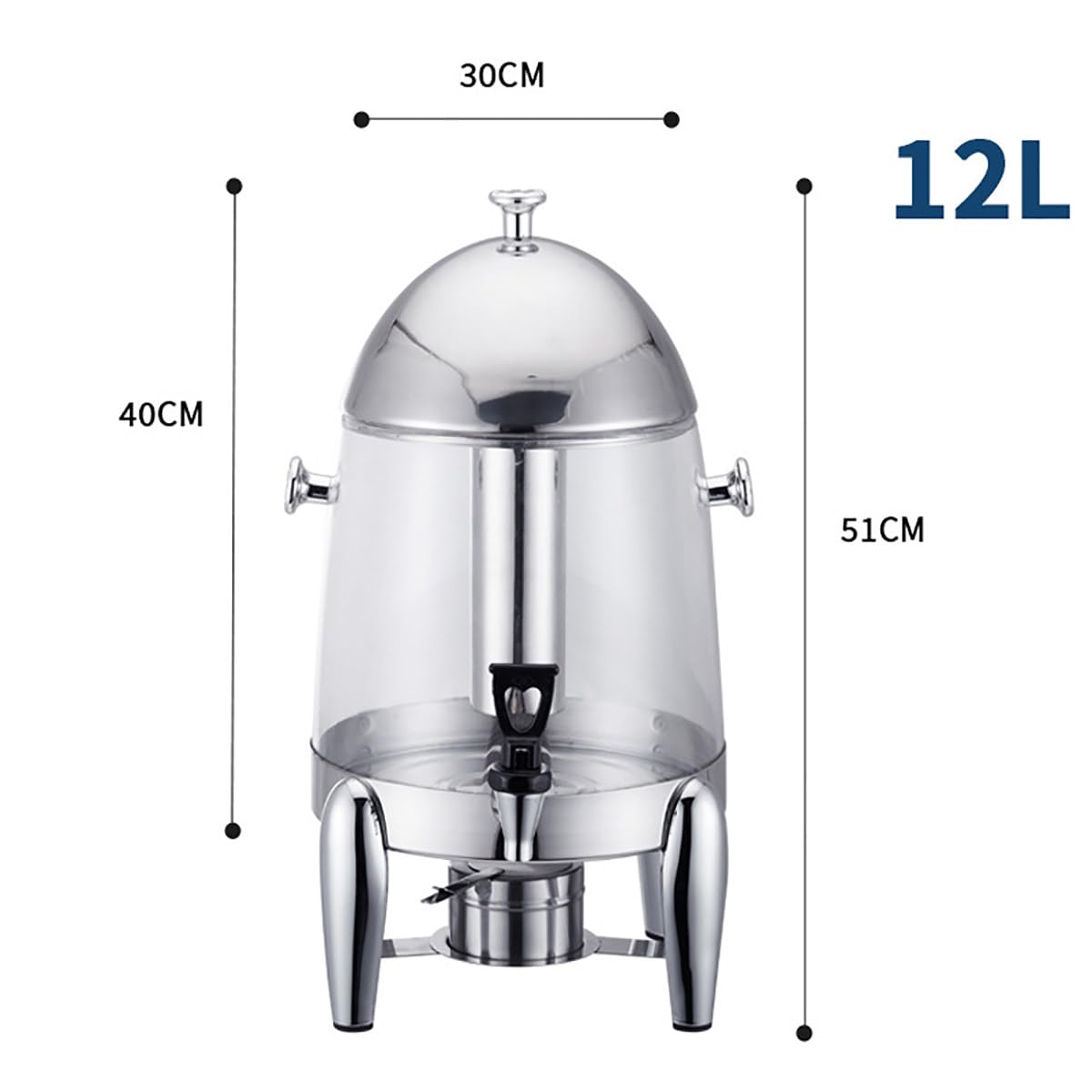 Dispensador De Bebidas Comerciales De 12 Litros, Dispensador De Jugo FríO Y Caliente (Calentamiento De Alcohol), Con Soporte Para Grifo Para Fiestas, Buffet, Catering, Para Café, Té, Leche, Jugo