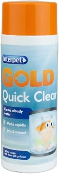 Interpet Gold Quick Clear for Goldfish Bowls, Fish Tanks, Aquariums, clears cloudy water, 125ml