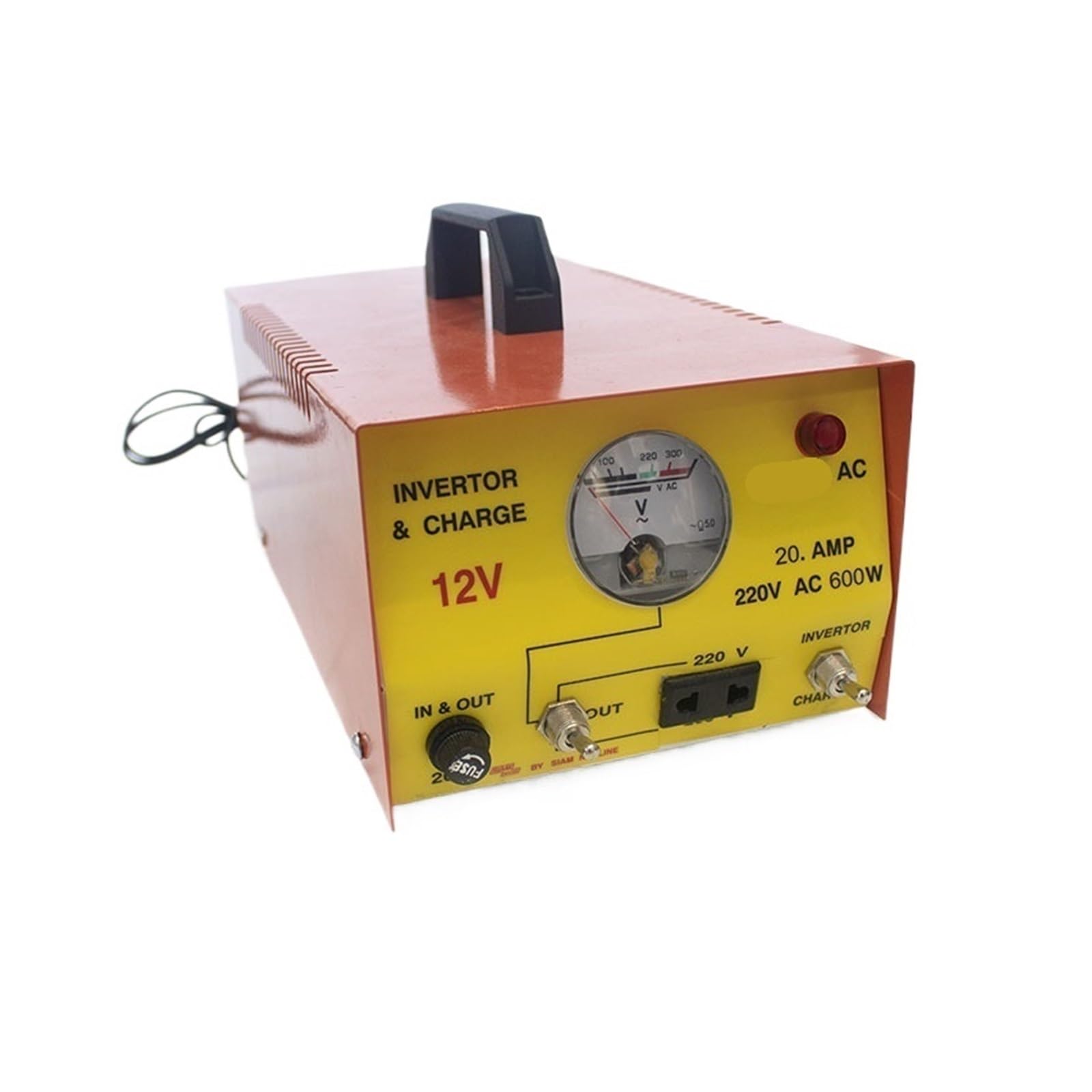 Inverter solare fotovoltaico fuori rete ricaricabile da 600 VA da 12 V a 220 V