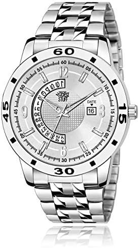 SWADESI STUFF Silver Dial Date Display Analogue Watch for Men and Boys
