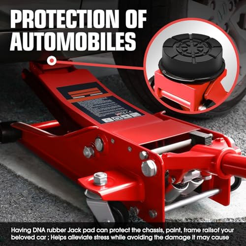 Image of DNA Motoring 2pack Floor Jack Rubber Pad, Frame Rail Protector, Car Lifting Pads Universal Jack Pad Adapter for Floor Jack, TOOLS-00620