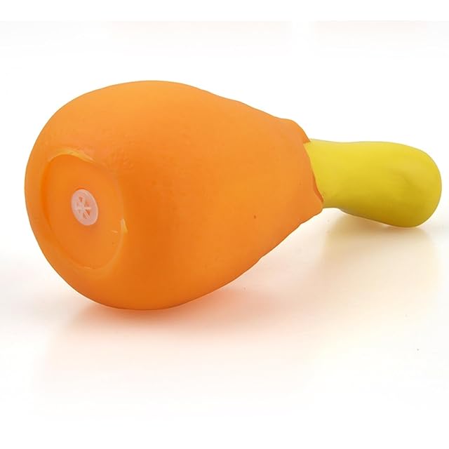 Foto 6 de 7 de fxwtich Juguete de pata de pollo para cachorros, juguete elástico interactivo de PVC