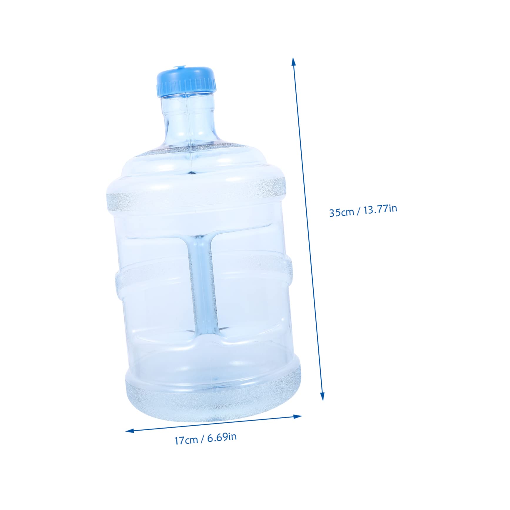 HANABASS 5L Wasserflasche 5 Liter Wasserfass mit Griff, PC Blau für Auto | Schraubverschluss, Hohe Dichtigkeit, Leicht zu Reinigen, Passend für Viele Wasserspender und Logo Aufdruck