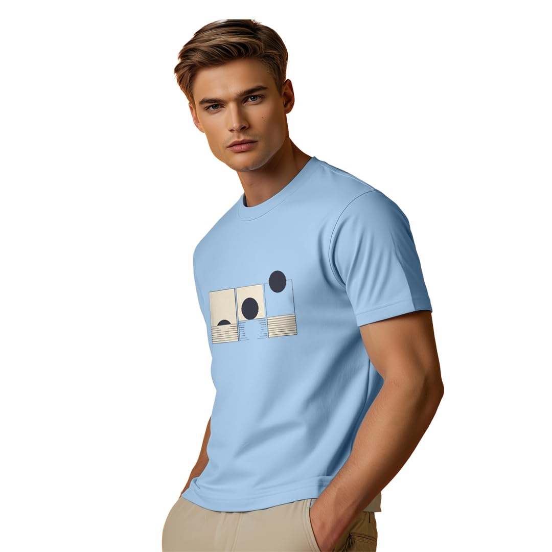 NOBERO Męski T-shirt z bawełny z nadrukiem graficznym, normalny krój