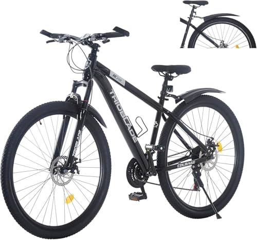 LSBIKE 24/26/27,5/29 Zoll Premium Mountainbike, 21 Gang Schaltung Erwachsene Outdoor Fahrrad, Gabelâ€¦ – Miniatur