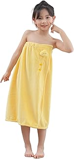 [Ishihara liacceai] 着るバスタオル 子供用 ラップタオル バスローブ バスタオル プールタオル 着るタオル 可愛い 女の子 男の子 キッズ お風呂上り 吸水 速乾 ボタン ワンピース型 小学生 ふわふわ 部屋着 春夏秋冬