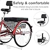 TUOKE Adult Trikes 26 inch Wheels Low Step-Through with Cargo Basket/Full Assembly Tool，Adult Tricycles Three Wheel Trike Bike Cruiser 7 Speed, Suitable for Women, Men, Seniors #5
