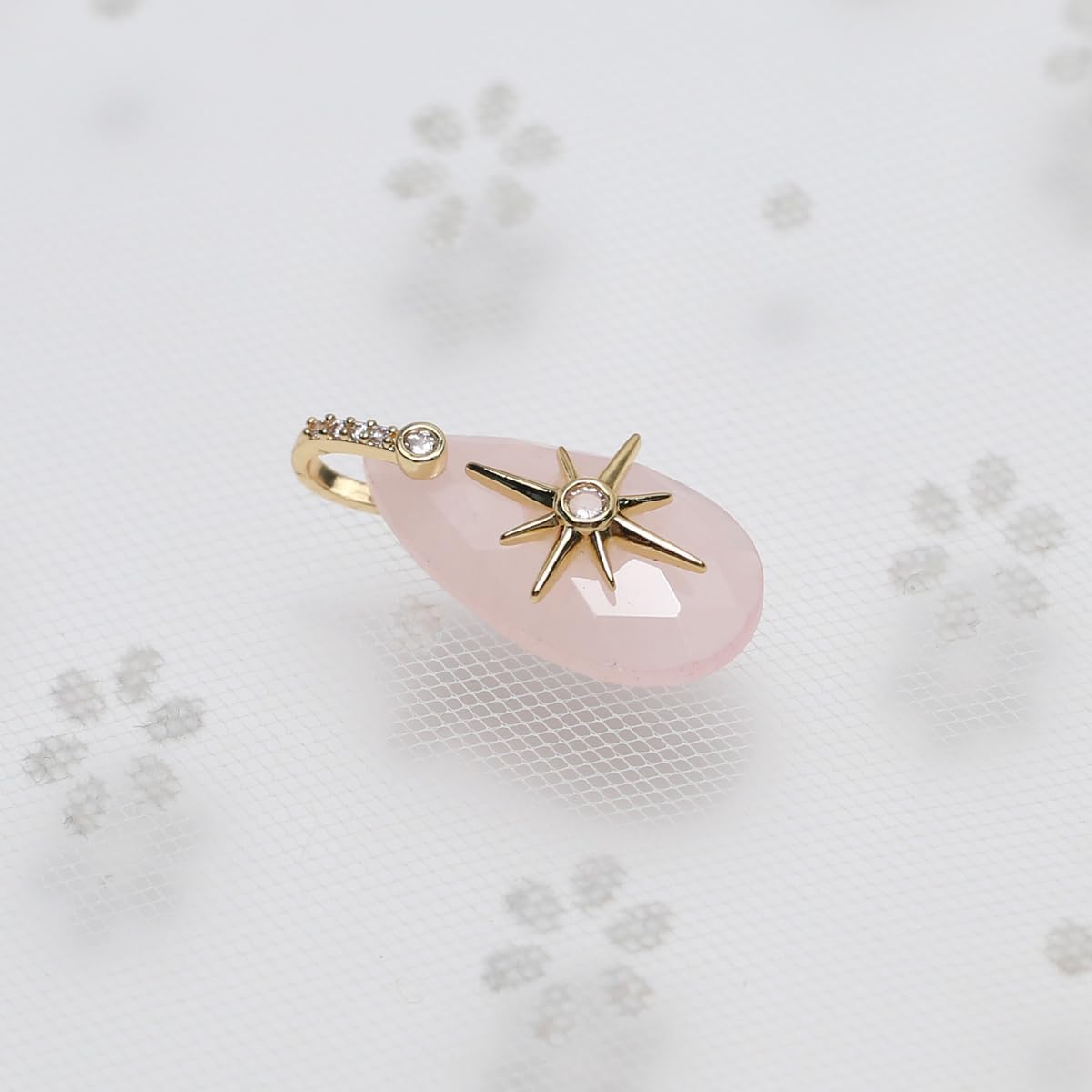 LE SKY Natural Stone Pendants Healing Crystal Gemstones with Rhinestone Charms for jewelry Making Necklace DIY Craft Gift - Image 7