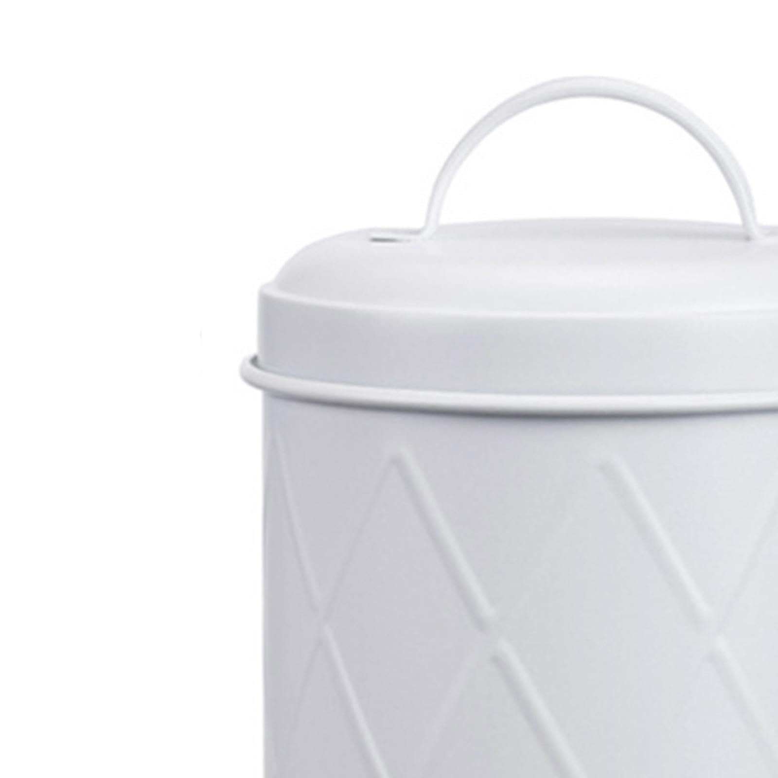 rockible Kartoffel Zwiebel Knoblauch Topf, Belüftete Metallbox, Gemüse Aufbewahrungsdose, Lebensmittelbehälter Eimer für Picknick, Outdoor, Langsames Kochen, C, Weißer Stil C
