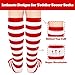 Sarfel Toddler Christmas Socks Kids Christmas Socks Toddler Halloween Sock Red and White Striped Sock Girls Christmas Stockings
