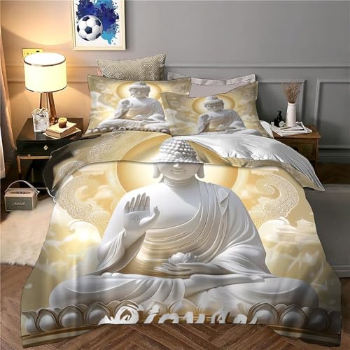Parure de lit Bouddha effet 3D en textile de qualité supérieure confortable.