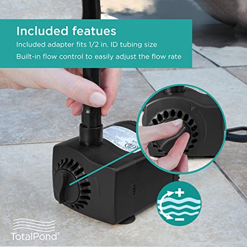 Totalpond 400 Gph Low Water Shut-Off Fountain Pump With Light #TOP5