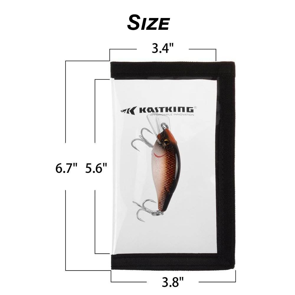 4 Pcs Fishing Lure Wraps Clear PVC Lure Covers with Hook Clasp Size M Hook Storage Easily See Lures Protect Children Pets and Fishermen Safe from Sharp Hook Clear Lures Fishing Bait Hook Storage