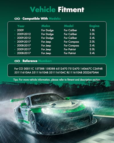 Image of SCITOO AC Compressor for Jeep for Compass 2.4L 2008-2017 | Fast Cooling, Ultra Low Noise (≤72 dB)Air Conditioner Compressor with Clutch, Easy Installation, 157388 158388 6512470