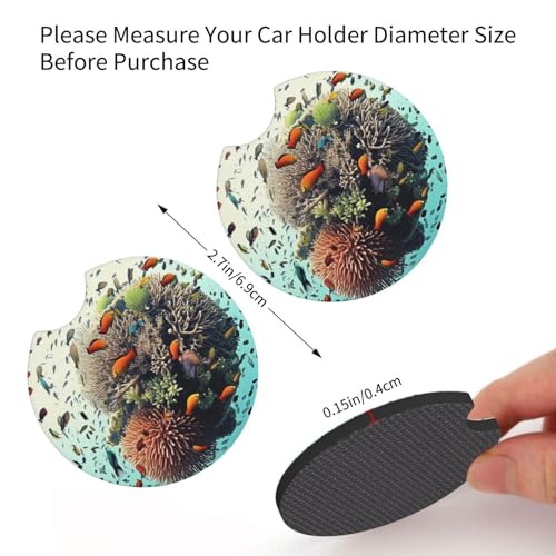 Portavasos para carro juego 2 unidades neopreno negro miniatura 3