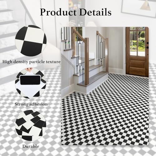 Irisroom Vinylboden Selbstklebend PVC Bodenbelag Selbstklebend Fliesen, Vinyl Bodenaufkleber Wasserdicht für Bad Flur Schlafzimmer Wohnzimmer, 30cm x 30cm x 1,0 mm 18 Fliesen(1.62㎡)
