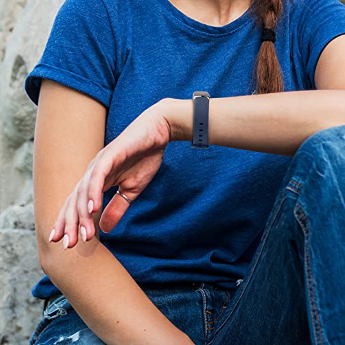 Image of 4 PACK Sport Bands Compatible with Fitbit Luxe Bands for Women Men, Soft Silicone Replacement Sport Straps Wristbands for Fitbit Luxe Fitness and Wellness Tracker