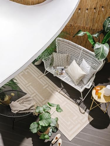 Tapis facile d'entretien benuta Nest Bronco crème style géométrique