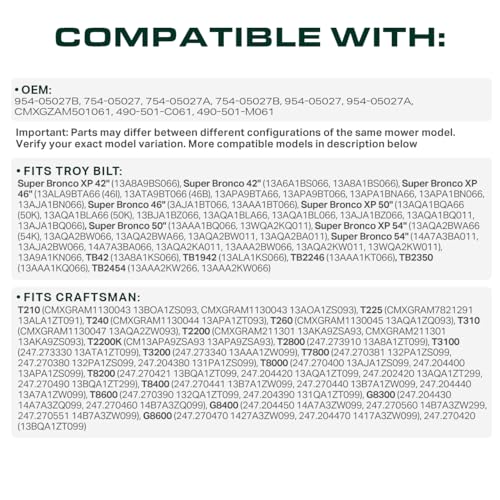 Image of UDC Parts 954-05027B Drive Belt Replacement for Cub Cadet 954-05027A 954-05027 490-501-C061 XT1 XT2 MTD Troy Bilt Craftsman 754-05027 754-05027A 754-05027B CMXGZAM501061 / Aramid Cord / 90.90 inches