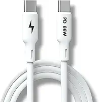 Cabo Tipo-C para Tipo-C 66W Turbo Ultra Rapido Reforçado Compatível Com iPhone 15,16 iOS e Android Notebook Tablet Carregamento Transferência de Dados EXC11 - Premium®