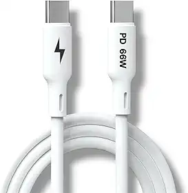Cabo Tipo-C para Tipo-C 66W Turbo Ultra Rapido Reforçado Compatível Com iPhone 15,16 iOS e Android Notebook Tablet Carregamento Transferência de Dados EXC11 - Premium®