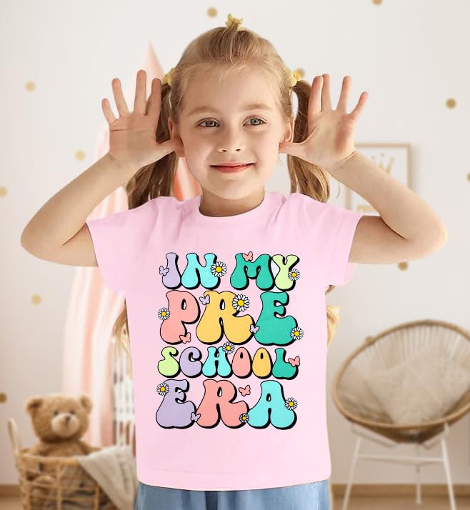 Image of First Day of School Shirt Toddler: in My Preschool Era Shirt Kids Tee | First Day of School Shirt Toddler: in My Preschool Era Shirt Kids - Cute Back to School Toddler Girl Tee