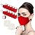10PCS Kids/Adults Washable Reusable Protective Mouth Cloth Cover Face Bandanas with 20PCS Filter Set (Red)