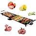 RELAX4LIFE Plancha Électrique Antiadhésif 1800W 90x23CM pour 6-8 Personnes, Chauffage Rapide, Plancha Grill Électrique Lavable à 5 Niveaux de Température avec Collecteur d'Huile