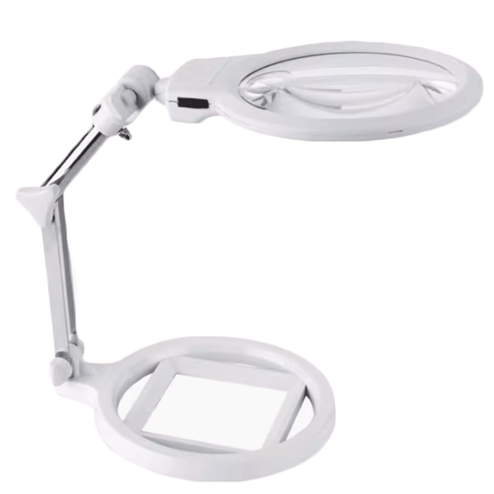 DOUKI Lupa asférica Plegable con luz LED y Base Estable, Lupa asférica para Abalorios y fabricación de Joyas
